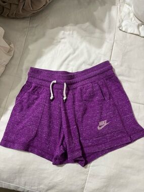 Nike Purple Heather Girls Shorts with Drawstring